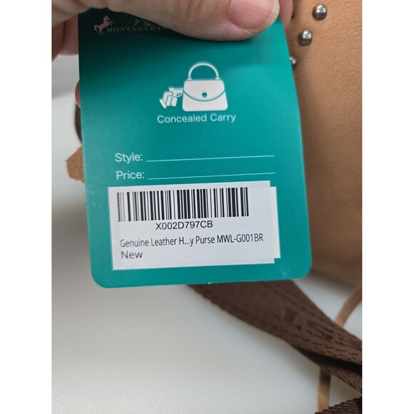 NEW-MWL-G001 Montana West Leather Concealed Carry Hobo/Crossbody Tan 2 Straps - Picture 12 of 12